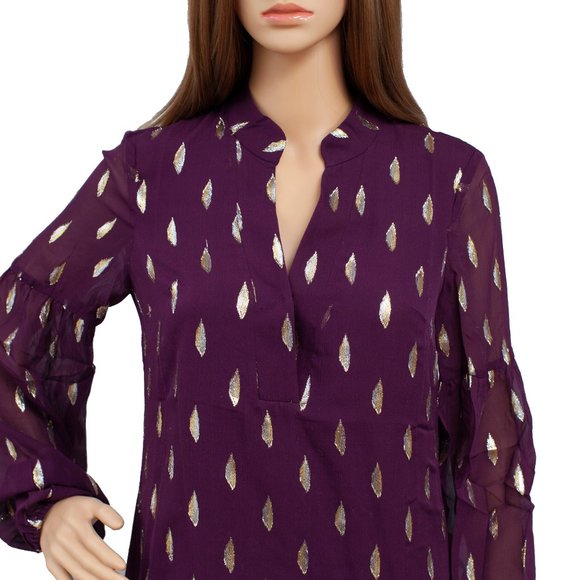 Lilly Pulitzer Silk Cocktail Dress Burgundy Metallic Shift - Picture 5 of 7